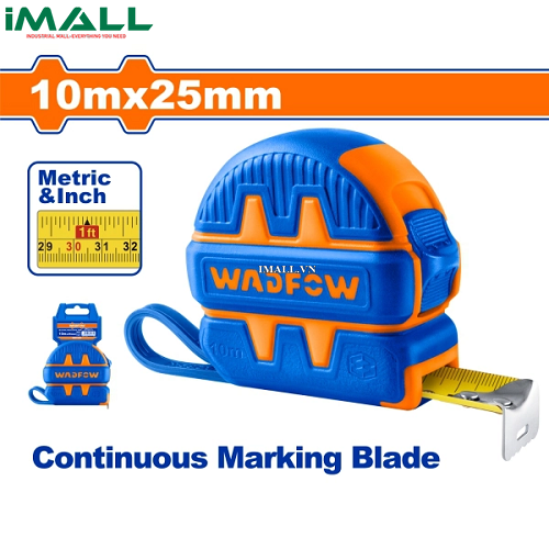 Thước kéo thép nền vàng 10x25mm Wadfow WMT1250