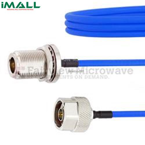 Cáp N Female Bulkhead - N Male Fairview FMCA1050 (FM141FLEX Coax; 18 GHz )
