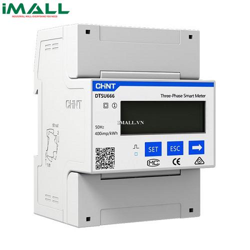 Đồng hồ đo điện 3 Pha Chint DTSU666 3×230/400V 5(80)A (gắn thanh ray)