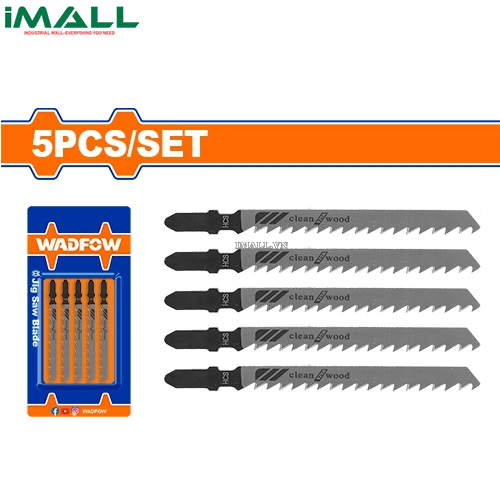 Bộ 5 lưỡi cưa lọng cắt sạch (cưa gỗ) Wadfow WJB101D