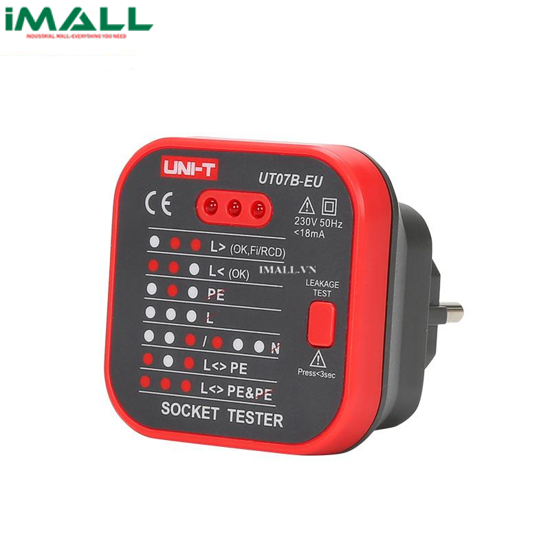 Thiết bị kiểm tra ổ cắm điện UNI-T UT07B-EU (230V, 18mA)