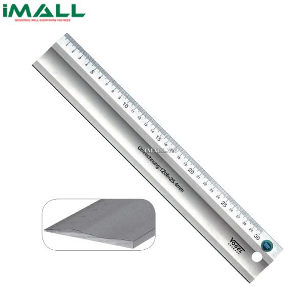Thước nhôm kỹ thuật cạnh thẳng với góc đo xiên Vogel 1795300060 (600mm)