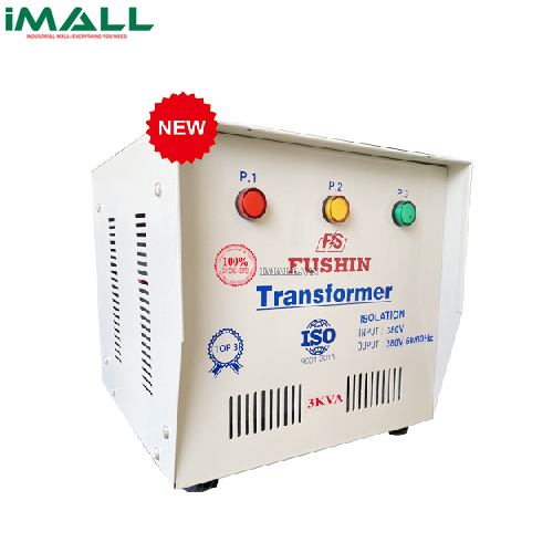 Biến áp 3P cách ly 380V/380V 3KVA-Dây Đồng Fushin S.IICC3P-3K(38/38)