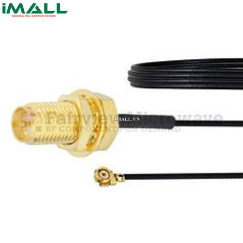 Cáp RP SMA Female Bulkhead- UMCX 2.1 Plug Fairview FMCA1033 (0.81mm Coax; 6 GHz )