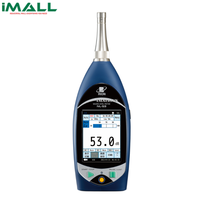 Thiết bị đo độ ồn Rion NL-53EX (25~138 dB, 10Hz ~ 20kHz, class 1, NX-43EX)