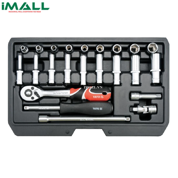 Bộ tuýp vặn tay tổng hợp 23 chi tiết Yato YT-14451 (1/4")