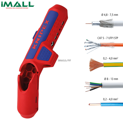 ErgoStrip® SB Tách Cáp Điện, CAT 5 - 7 (UTP/STP) Thuận Tay Trái Knipex 16 95 02
