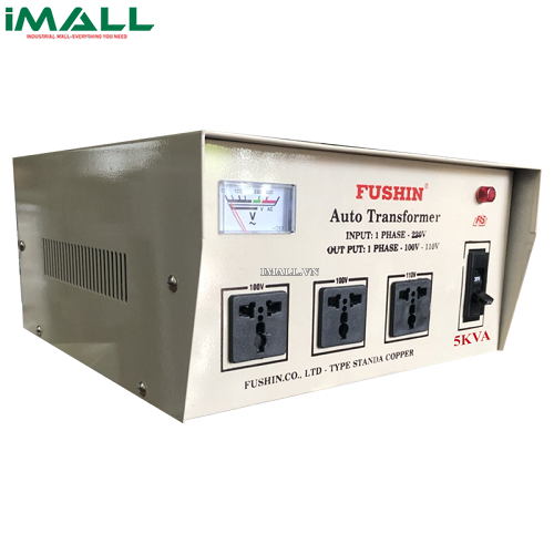 Biến áp tự ngẫu 1P 220V/110V 5KVA-Dây Đồng Fushin BCU1P-5K