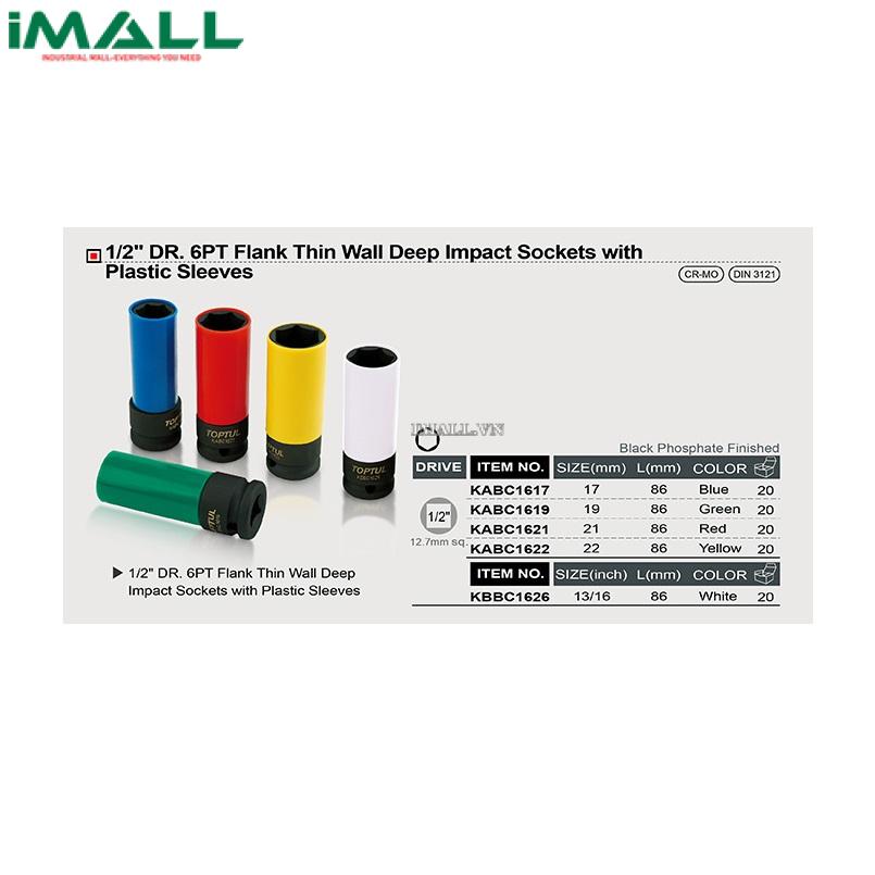 Tuýp đen dài bọc nhựa TOPTUL KABC1619 ( L=86mm,1/2 inch)