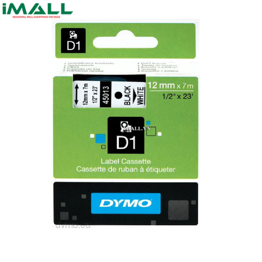 Tem nhãn D1 chữ đen trên nền trong DYMO 63020724 (24mm x 7m)