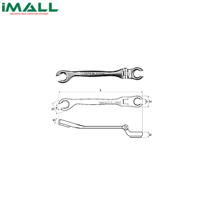 Cờ lê 2 đầu miệng loe lắc léo Yato YT-0183 (11mm)