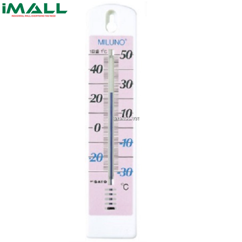 Nhiệt kế thủy ngân skSATO Miluno (1513-00) (-30~50°C) (Màu hồng)