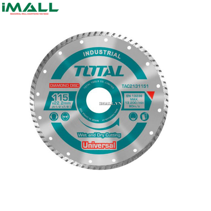 Đĩa cắt gạch khô ướt  (125x22mm)Total TAC2131253