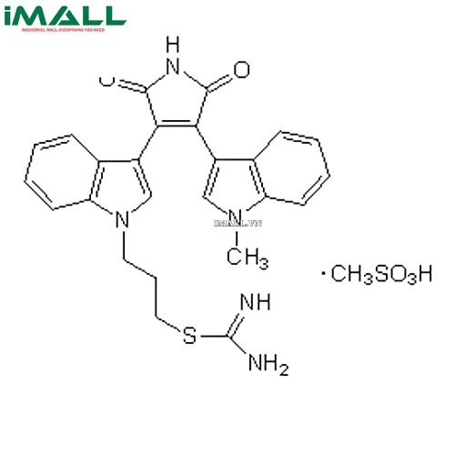 Hóa chất Ro-31-8220 (C₂₅H₂₃N₅O₂S · CH₄O₃S, Ống nhựa 500 μg) Merck 557520-500UG US1557520-500UG