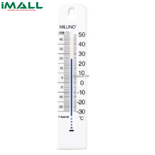 Nhiệt kế thủy ngân skSATO Miluno (1516-20) (-30~50°C) (Màu trắng)