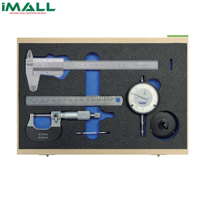 Bộ panme thước cặp đồng hồ so, thước lá Vogel 209904