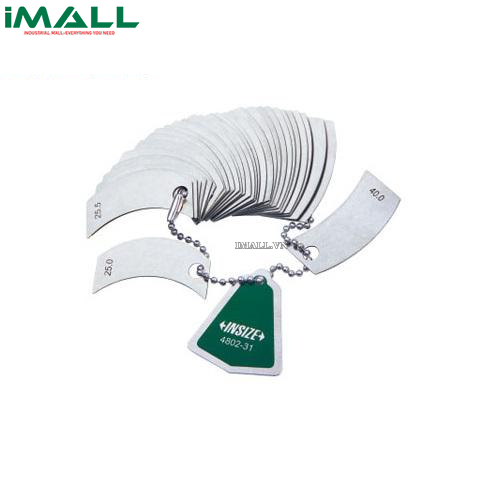 Dưỡng đo bán kính INSIZE 4802-31 (25-40mm, 31 lá)