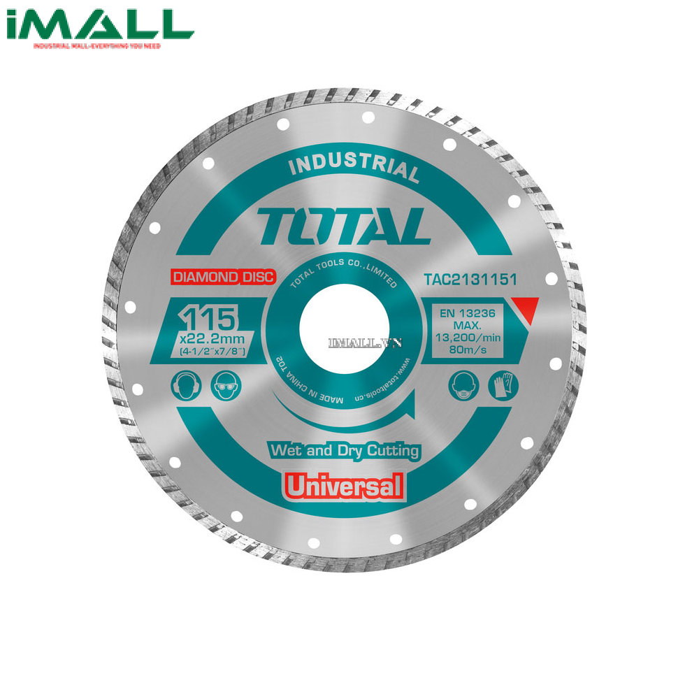 Đĩa cắt gạch khô ướt (180x22mm) Total TAC2131803