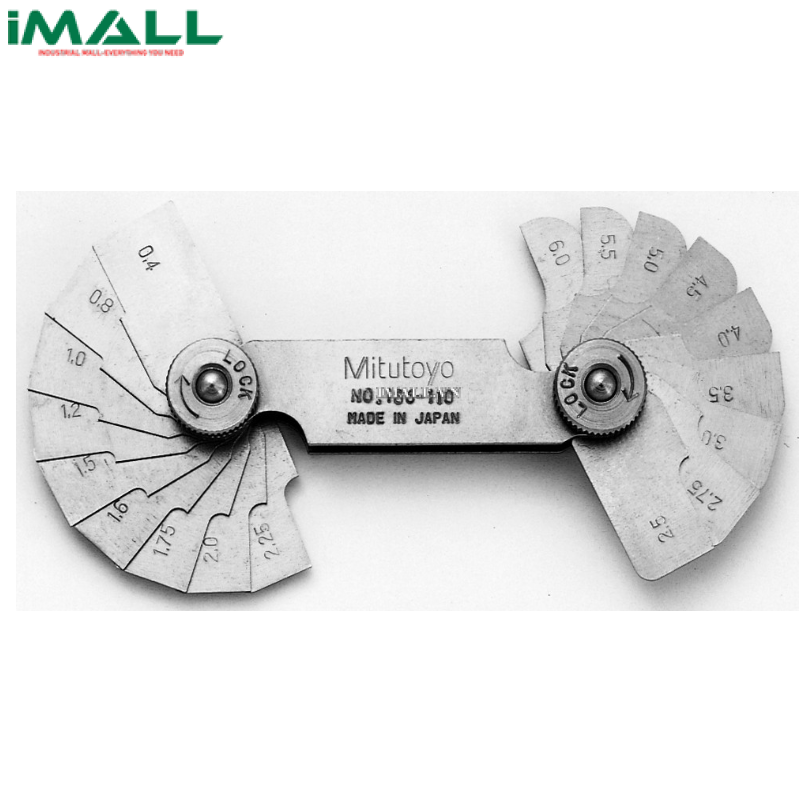 Dưỡng đo bán kính Mitutoyo 186-110 (0.4-6mm/18 lá)