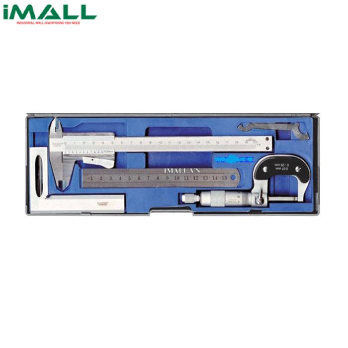 Bộ dụng cụ đo 4 chi tiết gồm thước kẹp, panme, thước lá, eke vuông VOGEL 239911