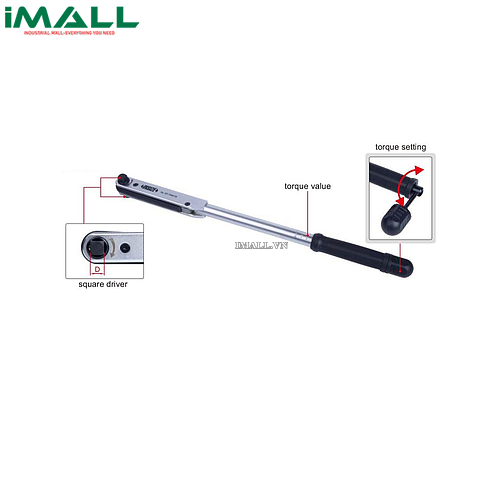 Cờ lê đặt lực INSIZE IST-7WM68 (12 - 68 N.m, 3/8 inch)