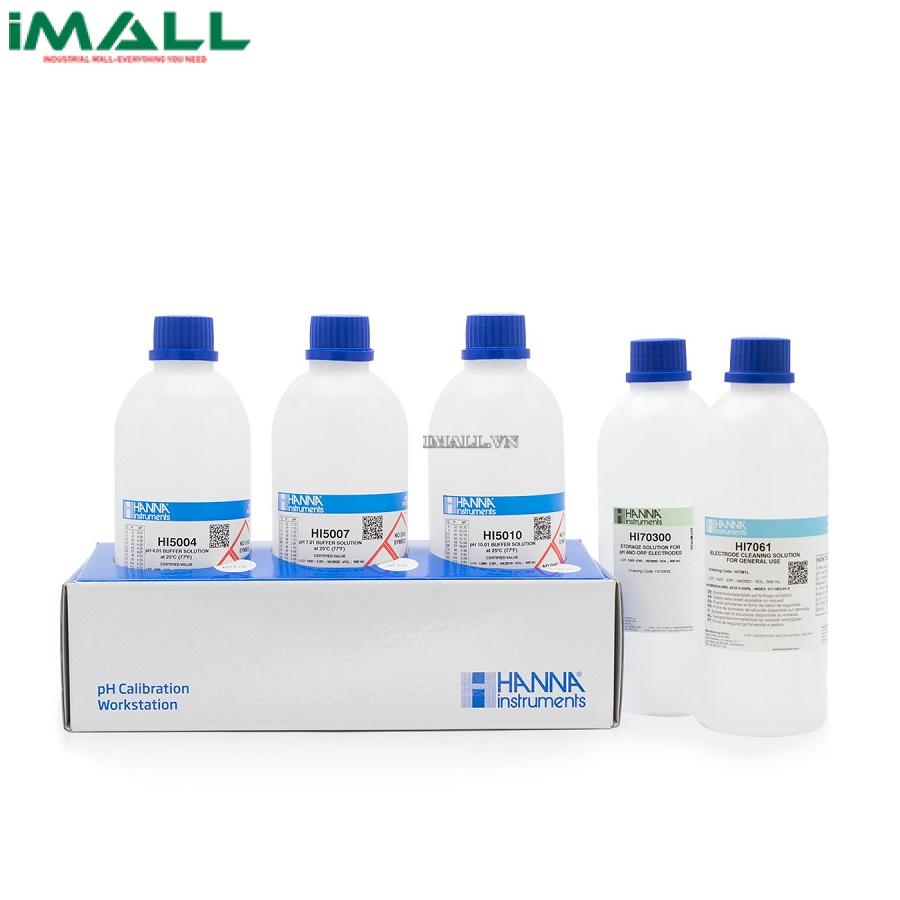 Dung Dịch Chuẩn pH 4.01,7.01,10.01 và Dung Dịch Bảo Quản Và Rửa Điện Cực HANNA HI54710-11 (5 x 500 mL)