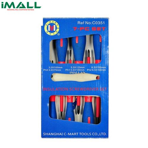 Bộ tua vít cách điện 7 cái C-MART C0351