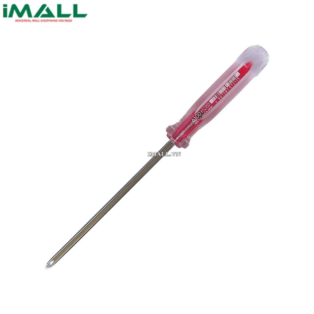 Tô vít 4 cạnh cán nhựa trong Vessel 6100 (No.1x100mm)