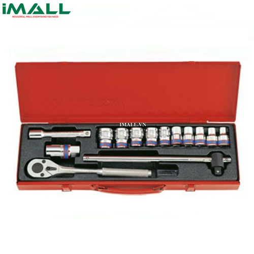 Bộ tuýp 14 chi tiết hệ mét Kingtony 4512MR (1/2")