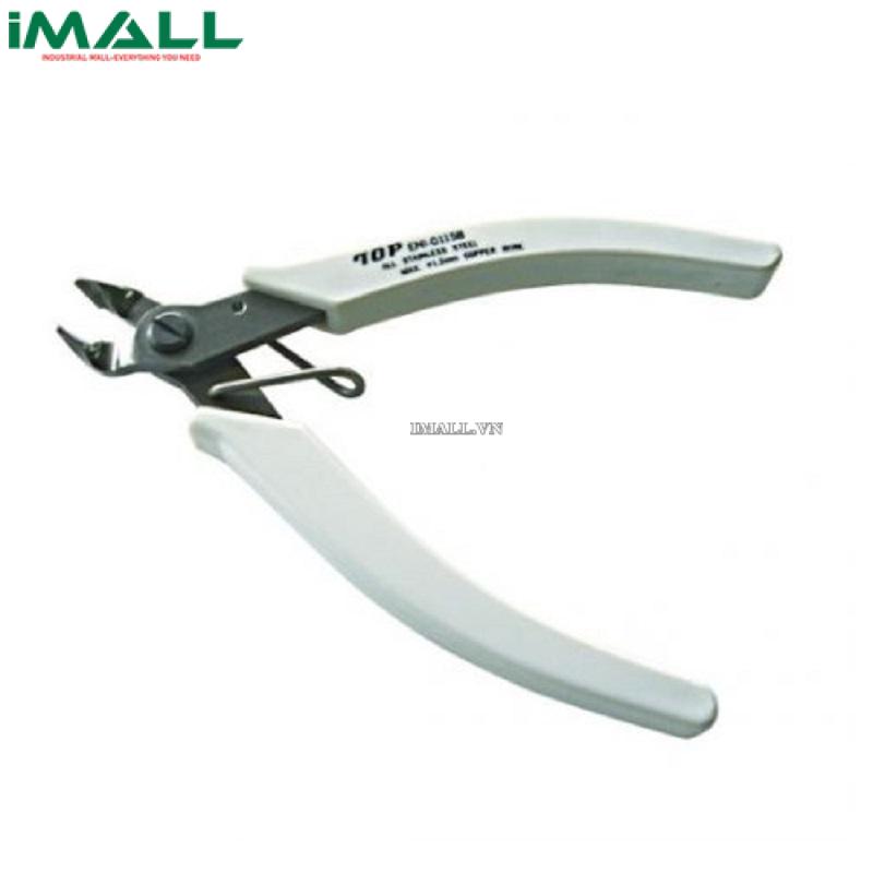 Kìm cắt điện tử không gỉ mũi cong 60° TOP KOGYO ENI-115B
