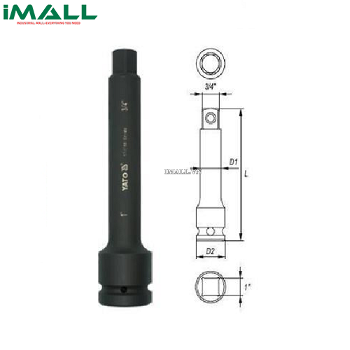 Khẩu tay nối dài súng xiết bulông Yato YT-1169