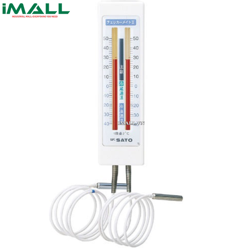 Nhiệt kế thủy tinh dùng cho tủ đông lạnh skSATO 1717-00 (2 kênh, -40~50°C, ± 2°C)