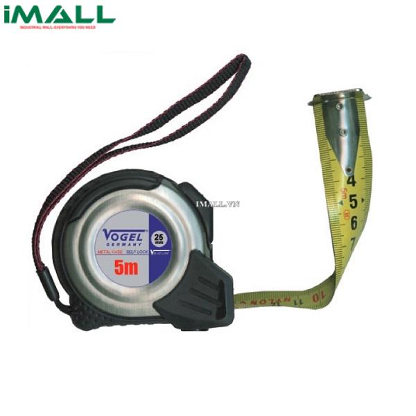 Thước cuộn sợi thép, vỏ inox, đầu thước có nam châm VOGEL 141405 (5m)