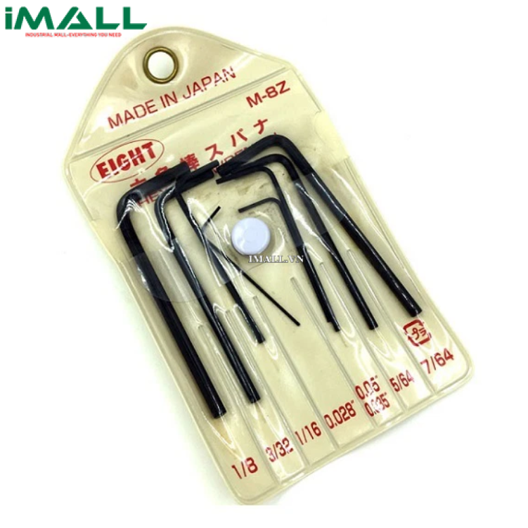 Bộ lục giác chìm hệ inch EIGHT M-8Z (8 cái, 0.028~1/8")