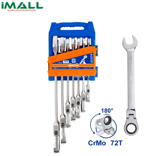Bộ 7 cờ lê miệng vòng xoay 180 độ Wadfow WSP5207