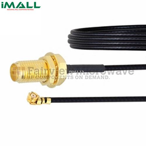Cáp SMA Female Bulkhead - UMCX 2.5 Plug Fairview FMCA1002 (1.37mm Coax; 6 GHz )