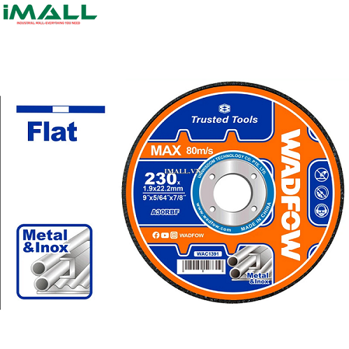 Đá cắt kim loại 125x1x22.2mm Wadfow WAC1351
