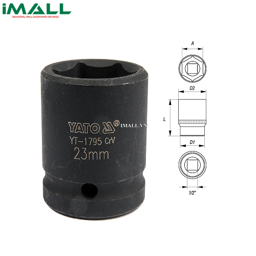 Tuýp khẩu chuyển đổi Yato YT-1792 (20mm)
