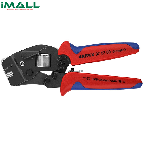 Kìm Bấm Cos Ép Cos Pin Rỗng 0.08 - 10 / 16 mm² từ ngàm trước Knipex 97 53 09