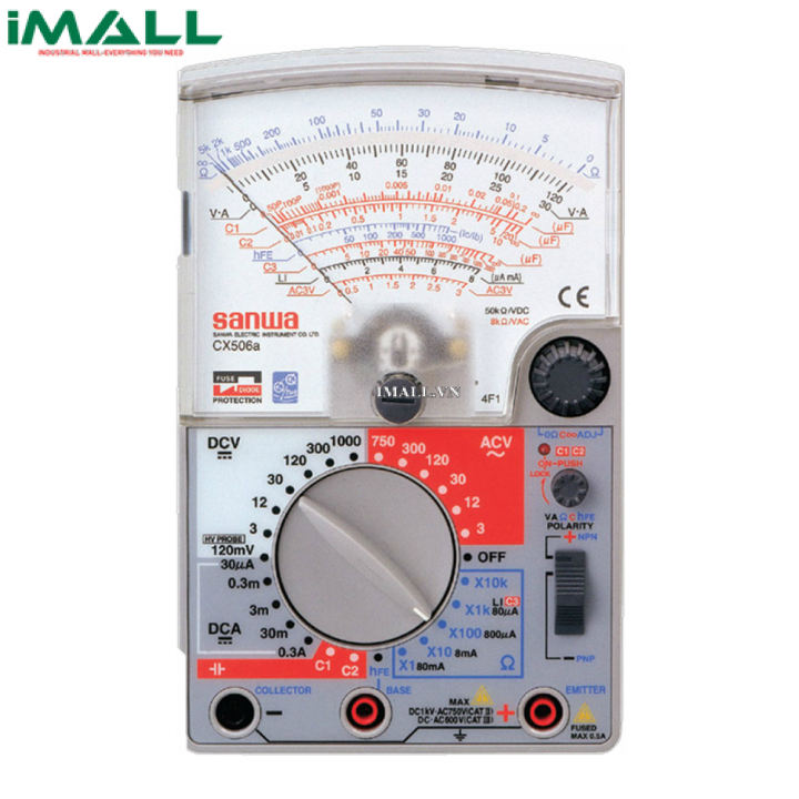 Đồng hồ vạn năng chỉ thị kim Sanwa CX506a (2.5%, đo transistor)