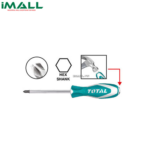 Tuốc nơ vít (tô vít) đóng bake (8x150mm) Total THTGTSPH3150