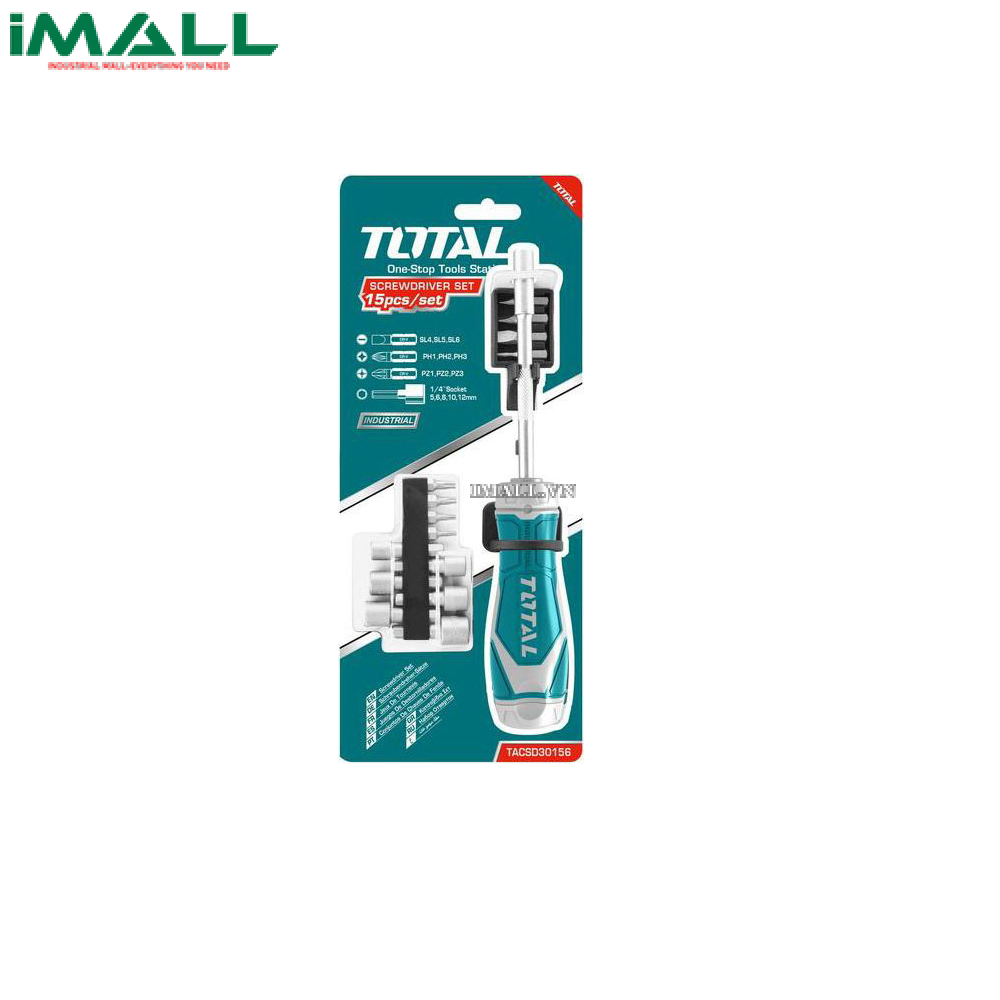 Bộ mũi vít 15 chi tiết Total TACSD30156
