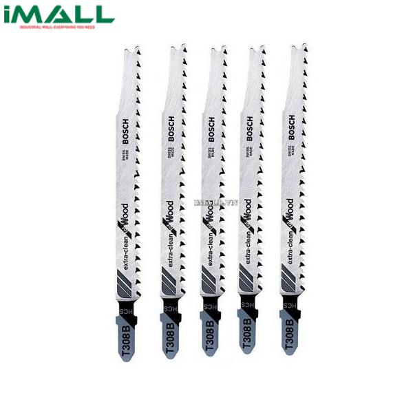 Bộ 5 lưỡi cưa lọng cho gỗ T 308 B BOSCH 2608663751