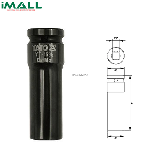 Tuýp mở ống bu lông dài chống trượt Yato YT-1591 (1/2", 13mm)