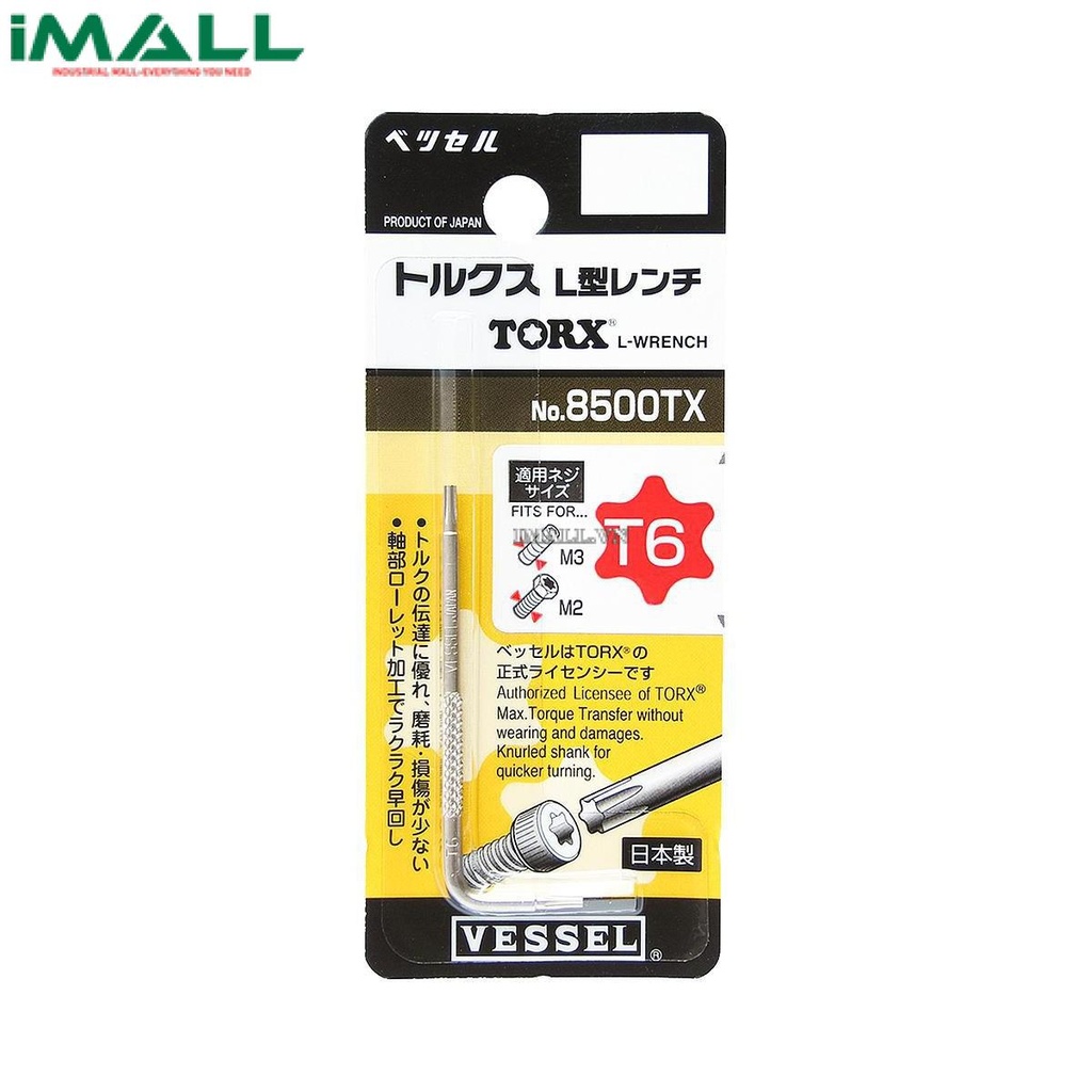 Chìa vặn hoa thị chữ L Vessel 8500TX (T6) (144301)