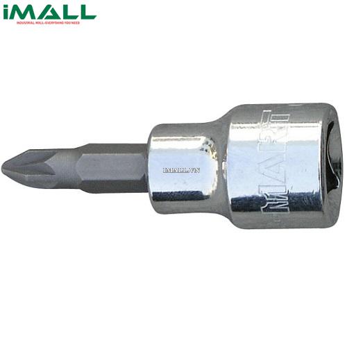 Đầu tuýp gắn vít hình bông 1/4″ PZ2x37mm C-MART F0039-PZ-2