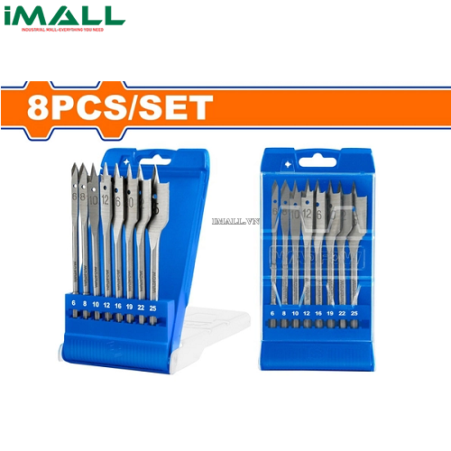 Bộ 8 mũi khoan gỗ đuôi dẹp Wadfow WWF6B08