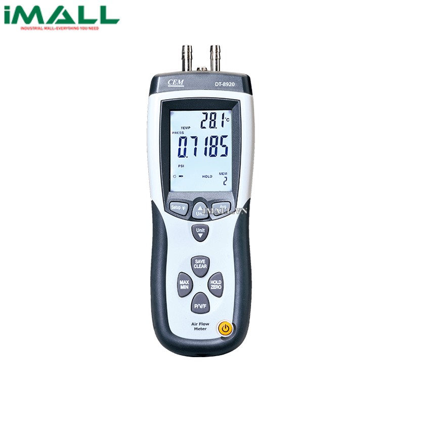 Máy đo áp suất và lưu lượng dòng khí CEM DT-8920B (Có thang Pa)