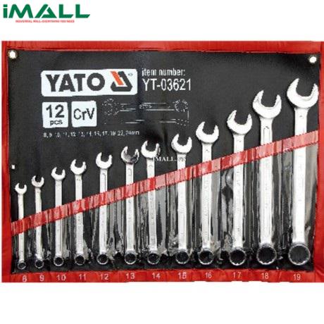 Bộ cờ lê vòng miệng hệ mét 12 chi tiết Yato YT-03621 (8-19mm)