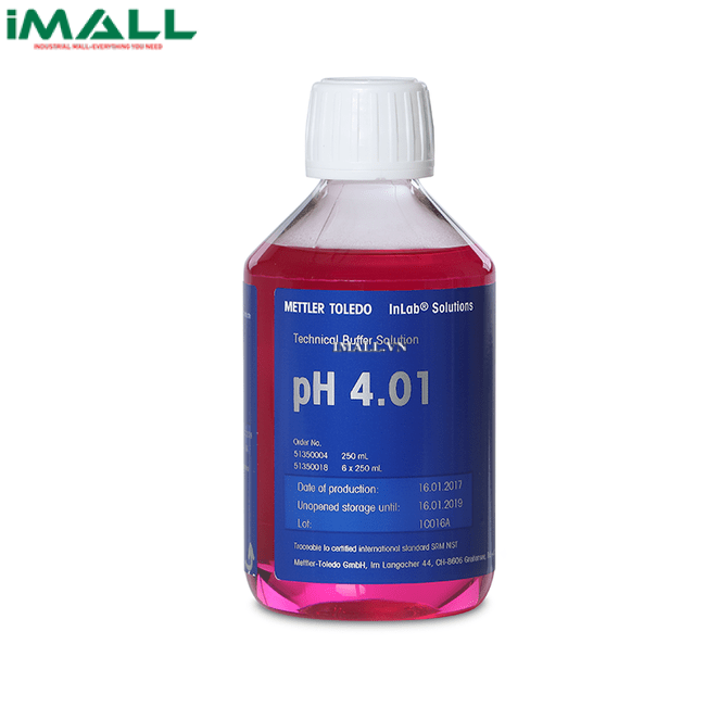 Dung Dịch Chuẩn pH 4.01 METTLER TOLEDO 51350018 (Chai 250 mL x 6)